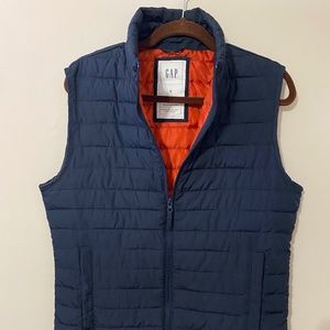 Gap Mens Small Vest, Navy and Orange